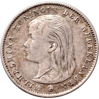 25 cent 1897 Wilhelmina Pr