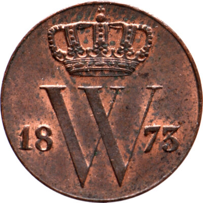 1/2 cent 1873 Willem III FDC