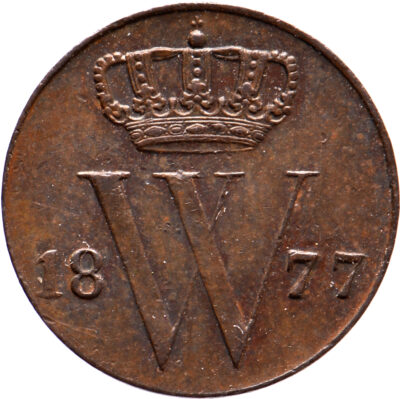 1/2 cent 1877 Willem III Pr