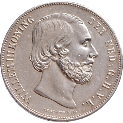 2 1/2 gulden 1859 Willem III Pr+