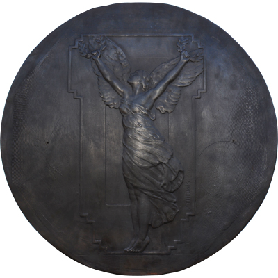 1949. België. Engel met twee lauwerkransen (bas-reliëf)