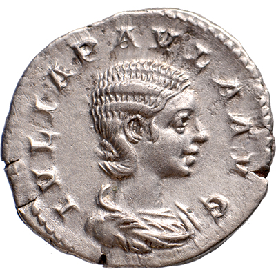 AR Denarius Julia Paula, wife of Elagabalus (219-220)