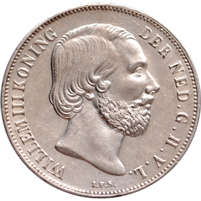 1 gulden 1858 Willem III FDC-