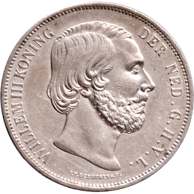 2 1/2 gulden 1850 Willem III Pr+