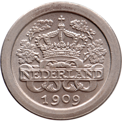 5 cent 1909 Wilhelmina FDC-