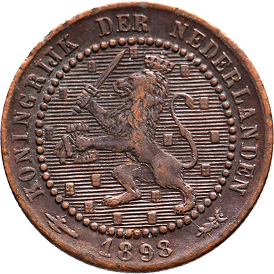 1 cent 1898 Wilhelmina ZFr+