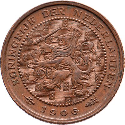 1/2 cent 1906 Wilhelmina Pr