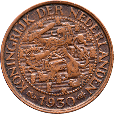 1 cent 1930 Wilhelmina Pr