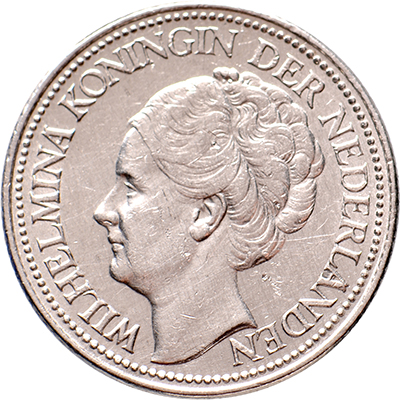 25 cent 1941 Wilhelmina Pr-