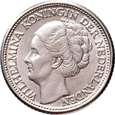 25 cent 1944PE Wilhelmina Pr