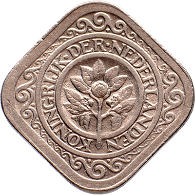 5 cent 1936 Wilhelmina Pr