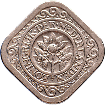 5 cent 1936 Wilhelmina Pr-