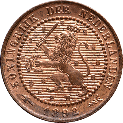 1 cent 1892 Wilhelmina FDC