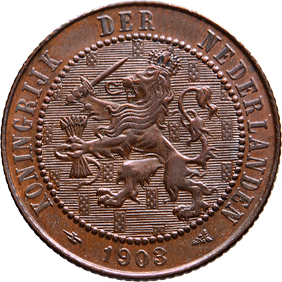 2 1/2 cent 1903 Wilhelmina Pr+