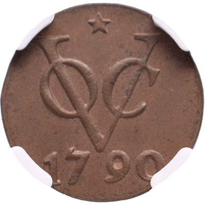 Duit stad Utrecht VOC 1790 NGC MS 64 RB