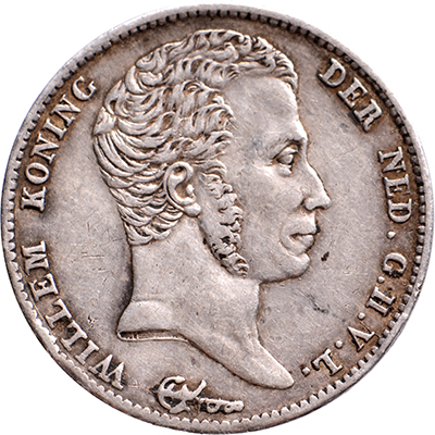 1/2 gulden 1822Ub Willem I Pr-