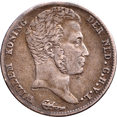 1/2 gulden 1822Ub Willem I ZFr+