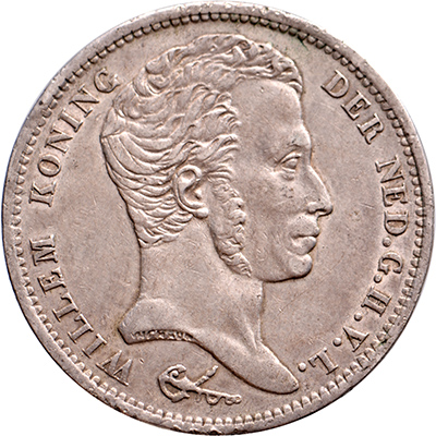 1 gulden 1824Ua Willem I Pr-