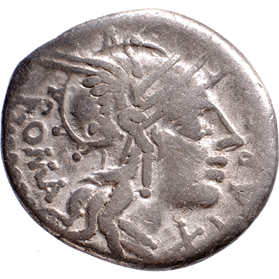 AR Denarius F. Fabius Labeo 124 BC INCUSE