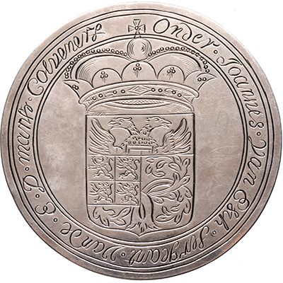 1701. Gegraveerde schutterspenning 's-Hertogenbosch