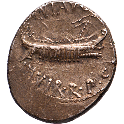 AR Denarius, legionary type, Marc Antony Autumn 32-spring 31 BC
