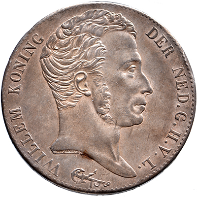 3 gulden 1820U Willem I FDC-