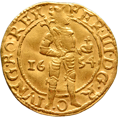 Gouden dukaat Kampen 1654